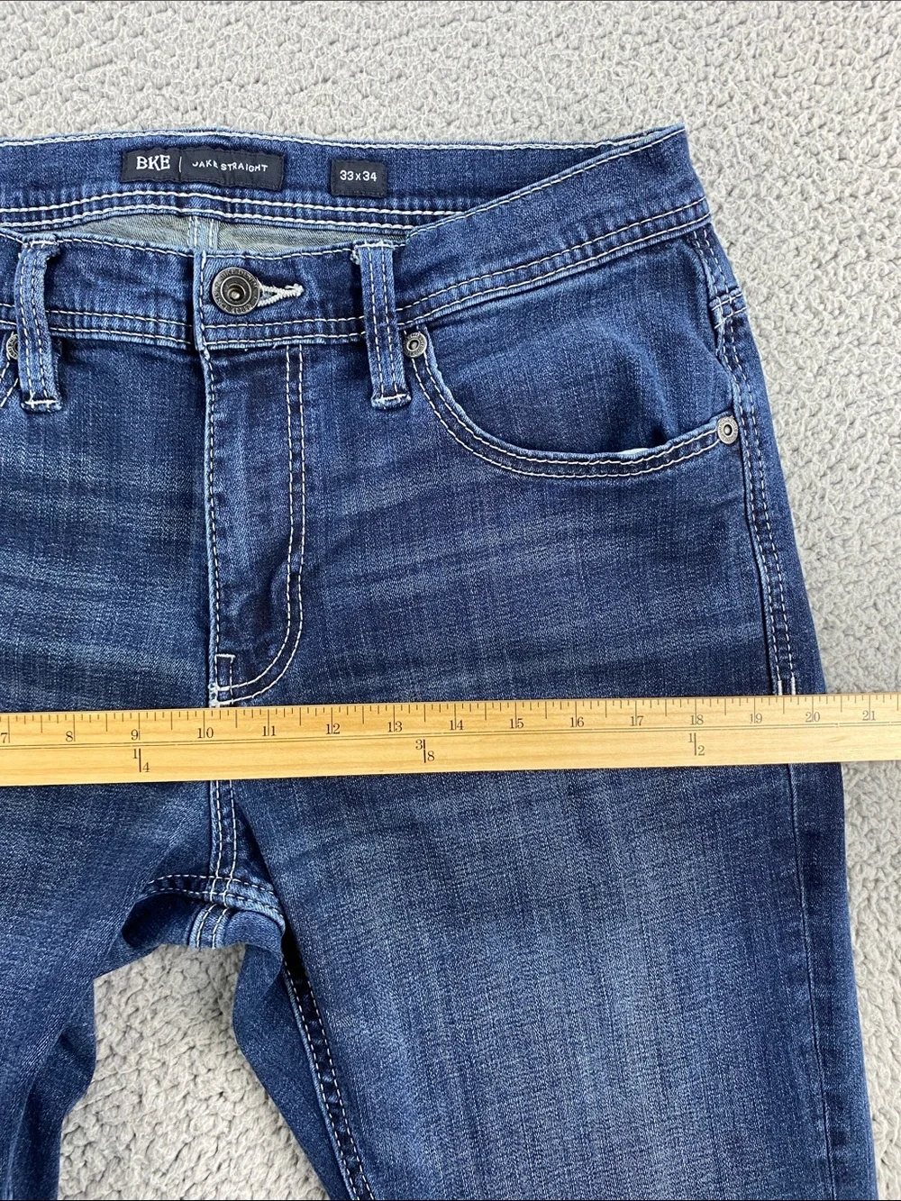 BKE Men's Stretch Regular Fit Jake Straight Jeans  |  Size: 33